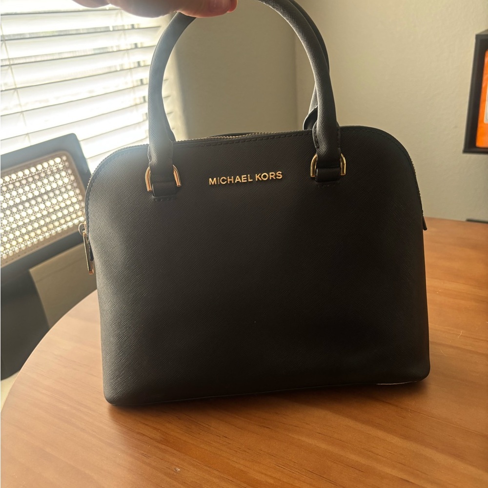 Michael Kors Cindy Medium Saffiano Leather Dome Satchel